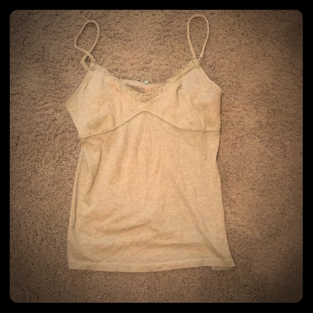 Green tank top with built in bra